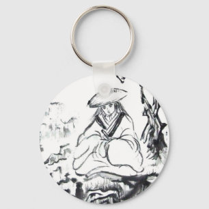 Meditera samuraien Keychain Nyckelring