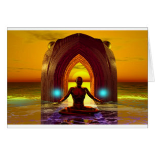 mediterande buddha hälsningskort