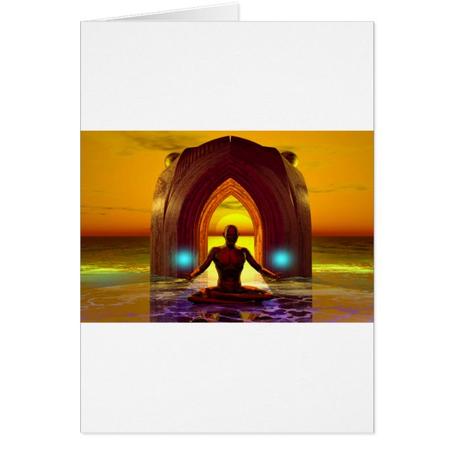 mediterande buddha hälsningskort (Framsidan)