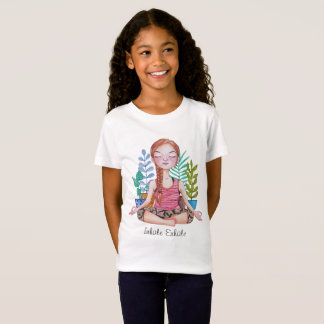 Mediterande flicka med växter t shirt