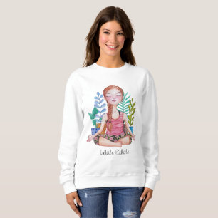 Mediterande flicka med växter t shirt