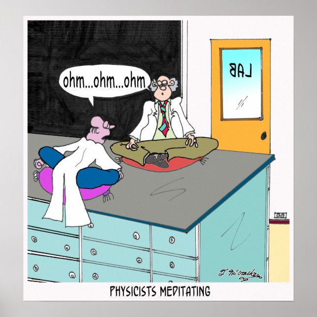 Mediterande fysiker poster (Framsidan)