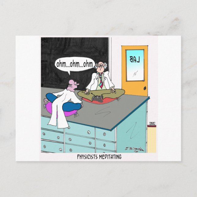 Mediterande fysiker vykort (Framsida)