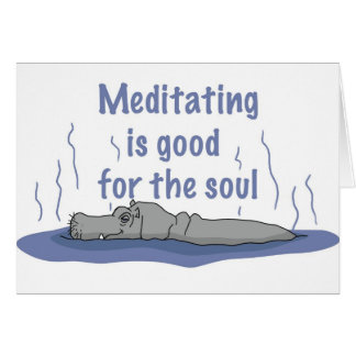 Mediterande Hippopotamus Hälsningskort