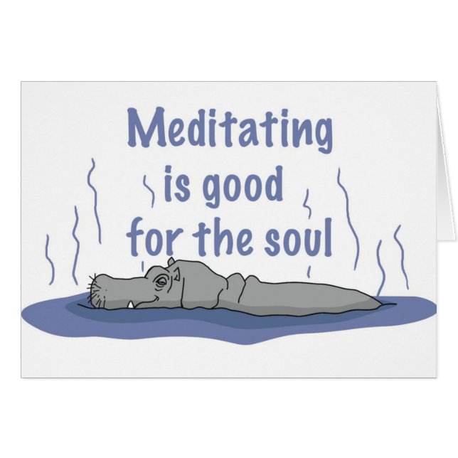 Mediterande Hippopotamus Hälsningskort (Framsidan Horizontal)