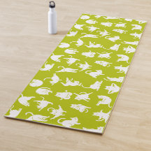 Mediterande katt i Yoga Poses Yoga Mat