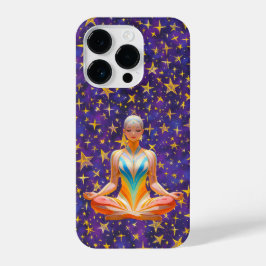 Mediterande kvinna och oregelbunden stjärna mönste