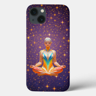 Mediterande kvinna och stjärnor lila himmel