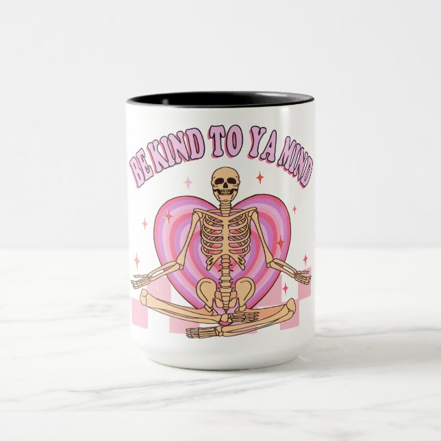 Mediterande Skeleton ska vara vänligt mot Ya Mind  Mugg (Center)