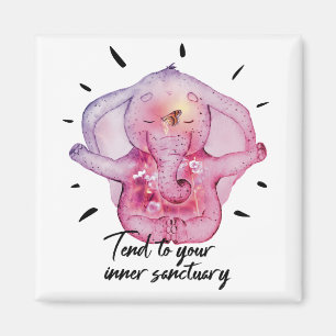 Mediterar Elephant. Till er inre fristad. Magnet