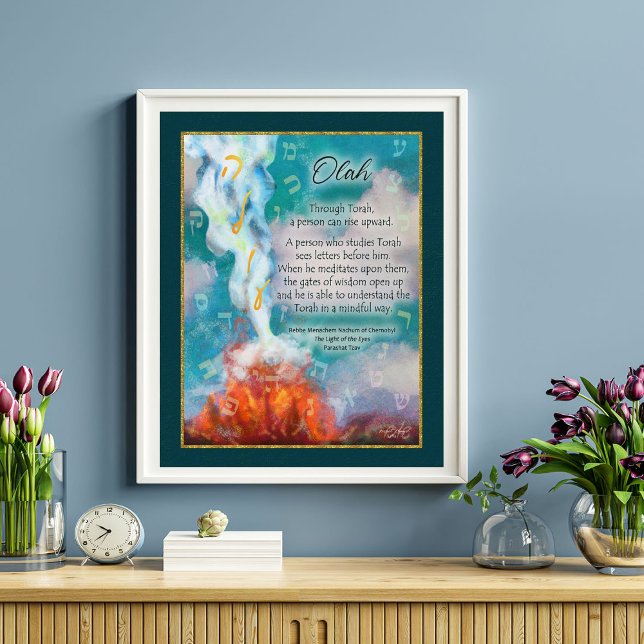 Meditering om Torah Chernobyl Rebbe Citate Art Poster (Skapare uppladdad)
