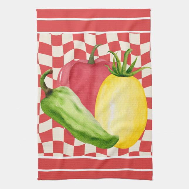 Mediterran blandning & Match Kitchen Kökshandduk (Vertikal)