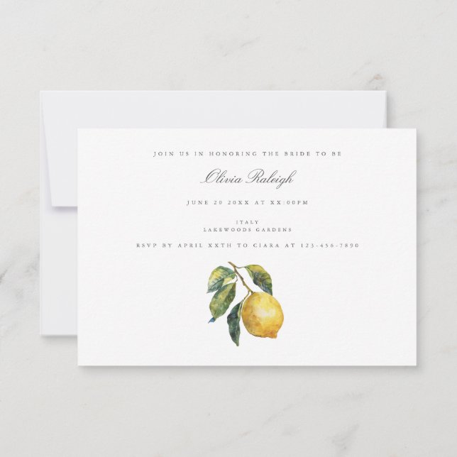 Mediterrana Bachelorette-partiets inbjudan (Baksida)