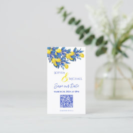 Mediterrana citroner-Spara datum-QR-kod- Visitkort