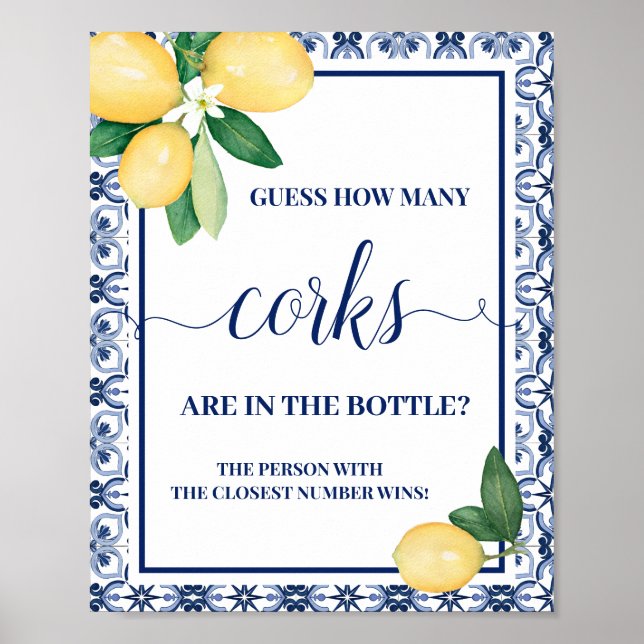 Mediterrana gissar hur många Kork Shower Game Poster (Framsidan)