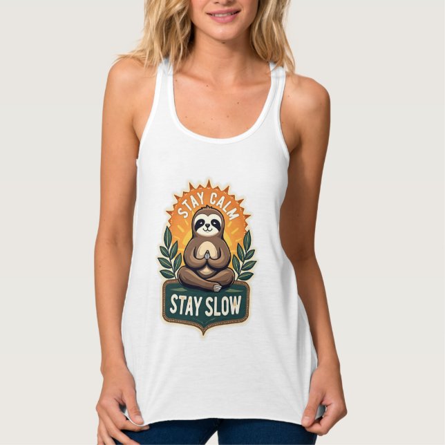 Mediterrande Sengammal Avslappnad Sinnes T-Shirt 2 Linne Med Racerback (Framsida)