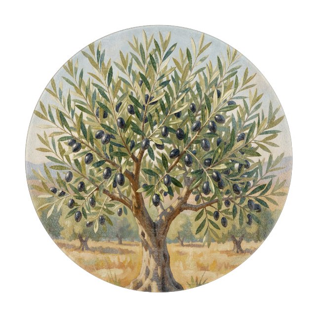 Mediterrane olivträdlandscape (Framsidan)