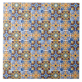  Mediterranean blue &brown  Kakelplatta
