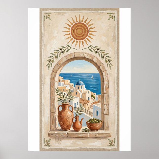  Mediterranean Boho Sun & Sea Poster (Framsidan)