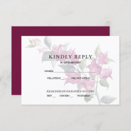 Mediterranean Bougainvillea Rosa Burgund RSVP Inbj Inbjudningar