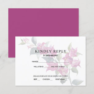Mediterranean Bougainvillea Rosa RSVP-svar Inbjudningar