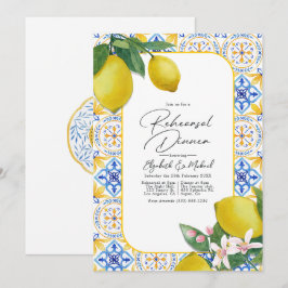 Mediterranean Charm Citron Italiensk Övningsmiddag Inbjudningar