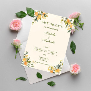 Mediterranean Citrus Botanical Save the Date på sv