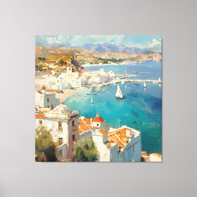 Mediterranean Coast in Spain, Cartagena Canvastryck (Framsida)