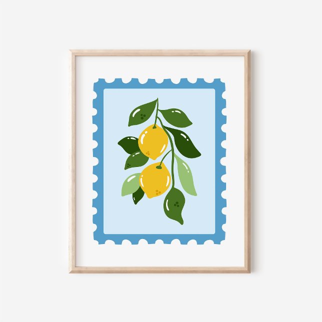 Mediterranean Coquette Citron Frimärks Konst Poster (Skapare uppladdad)