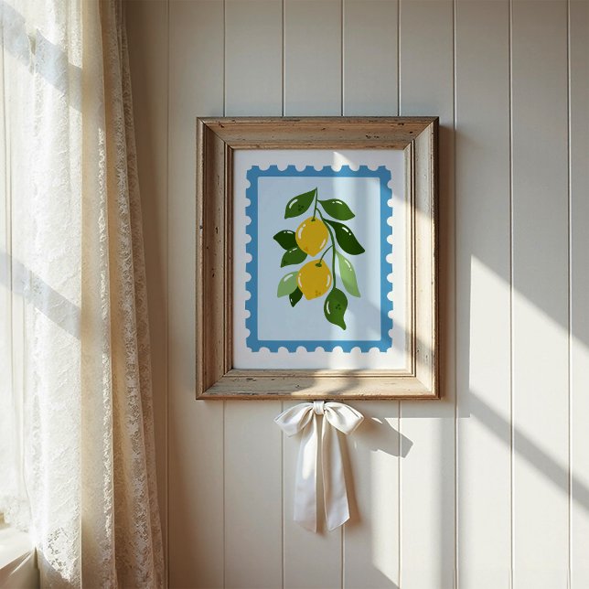 Mediterranean Coquette Citron Frimärks Konst Poster (Skapare uppladdad)