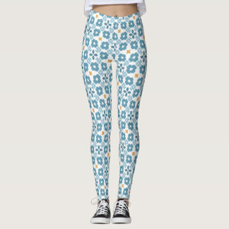 Mediterranean Floral Tile Leggings