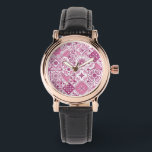 Mediterranean hues/ Azulejo tiles Armbandsur<br><div class="desc">A patchwork of hand‑painted azulejo‑inspired tiles</div>