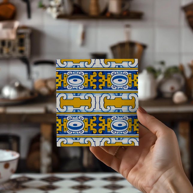 Mediterranean Inspired Gift Traditional Azulejo Kakelplatta (Bring the timeless beauty of Portugal's iconic azulejo tiles into your home!)
