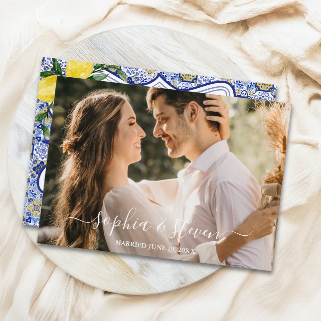 Mediterranean-Inspired Wedding with Lemon Accents Tack Kort (Skapare uppladdad)