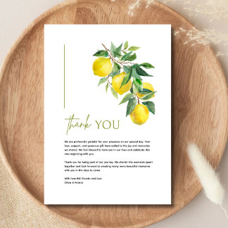 Mediterranean Italy Greece Lemon Vibrant Wedding Tack Kort