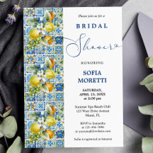 Mediterranean Kakel Citroner Baby- eller Bröllopsf