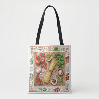Mediterranean Kökk Italiensk Pasta Ingredienser  Tygkasse