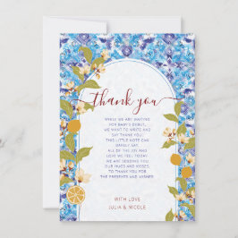 Mediterranean Lemon Amalfi Coast Baby Shower Inbjudningar