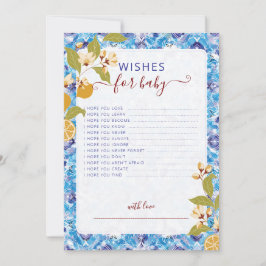 Mediterranean Lemon Amalfi Coast Baby Shower Inbjudningar