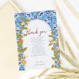 Mediterranean Lemon Amalfi Coast Baby Shower Inbjudningar