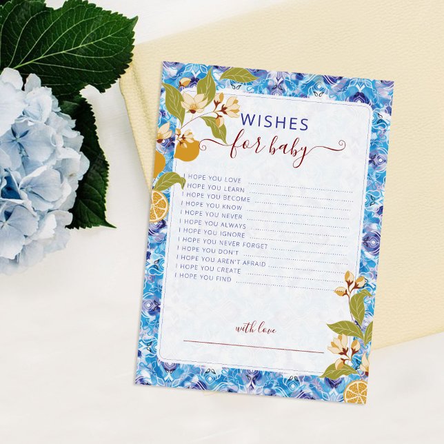 Mediterranean Lemon Amalfi Coast Baby Shower Inbjudningar (Skapare uppladdad)