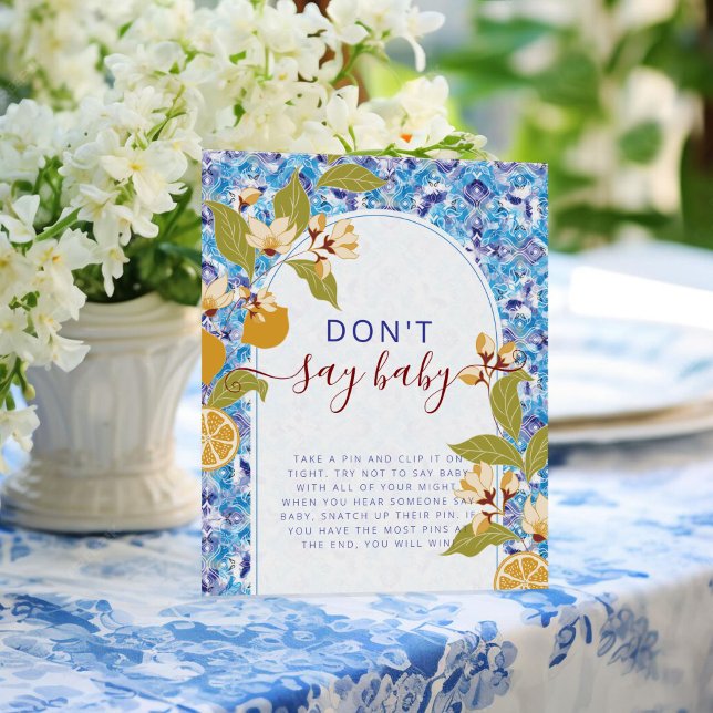 Mediterranean Lemon Amalfi Coast Baby Shower Poster (Skapare uppladdad)