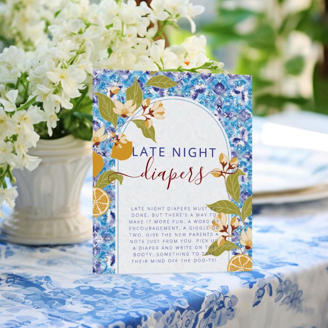 Mediterranean Lemon Amalfi Coast Baby Shower Poster (Skapare uppladdad)