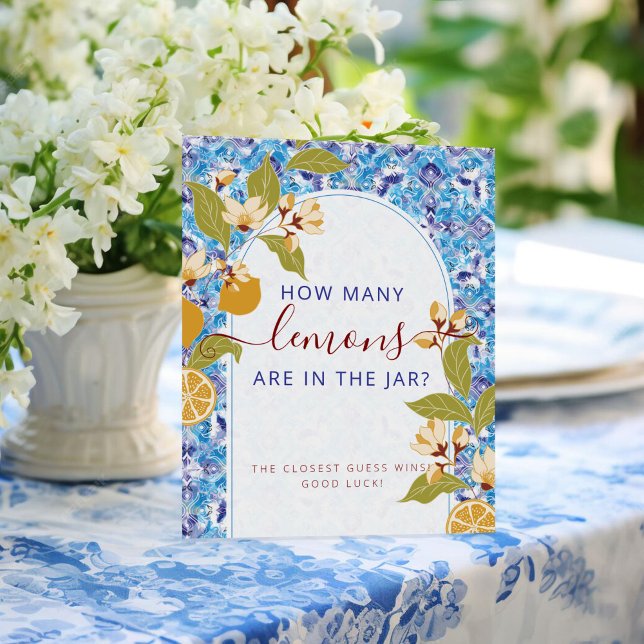 Mediterranean Lemon Amalfi Coast Baby Shower Poster (Skapare uppladdad)