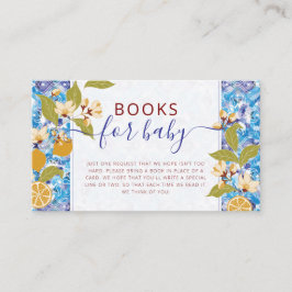 Mediterranean Lemon Amalfi Coast Baby Shower Tilläggskort