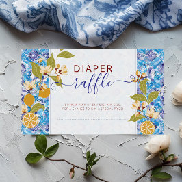 Mediterranean Lemon Amalfi Coast Baby Shower Tilläggskort
