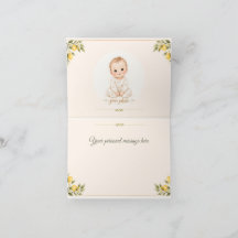 Mediterranean Lemon Baby Shower Tacksamhetskort | 