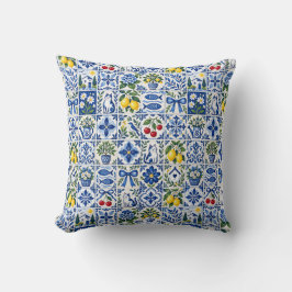 Mediterranean Lemon Blue Kudde