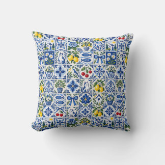 Mediterranean Lemon Blue Kudde