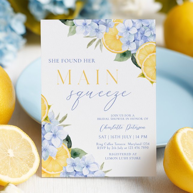 Mediterranean Lemon Bridal Shower Inbjudningar (Skapare uppladdad)